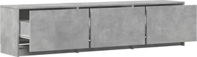 vidaXL Ντουλάπι TV Σκυρόδεμα 165 x 34 x 40 εκ. Επεξεργασμένο ξύλο