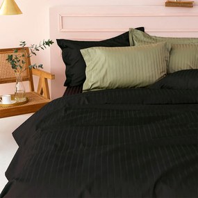 Σεντόνι Υπέρδιπλο Επίπεδο (240x270) Palamaiki Sateen Riga Μαύρο