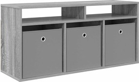 vidaXL Χαμηλό γραφείο 102 x 32 x 48,5 εκ. Γκρι Sonoma