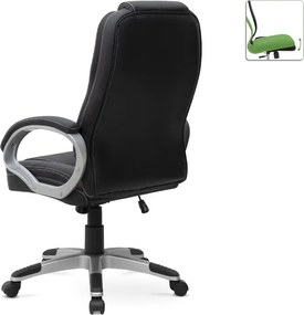 Καρέκλα γραφείου διευθυντική Robie Megapap από τεχνόδερμα χρώμα μαύρο 64x62x108/118εκ.