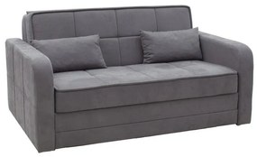 Sofa bed 2 seats Diamont grey fabric 169x105x85cm 169x171x85 εκ.