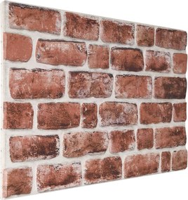 vidaXL Πάνελ τοίχου 10 pcs Σκούρο Καφέ και Λευκό 100 x 50 cm Αφρός EPS