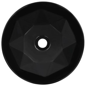 Νιπτήρας Μαύρος 36 x 14 εκ. Κεραμικός - Μαύρο