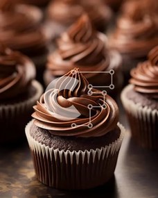 Intra Συλλεκτικό Ξύλινο Παζλ Plywood  4mm - Ποικιλία cupcakes με παγωμένο σοκολάτα Σε Ξύλινο Κουτί - Διαστάσεις: 10x10 cm – 25 κομμάτια