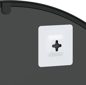 vidaXL Καθρέφτης Τοίχου Αψίδα Μαύρος 60 x 130 εκ. από Σίδερο