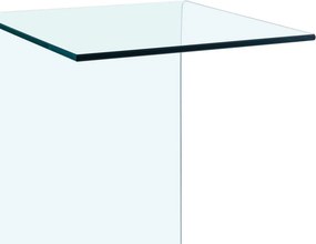 vidaXL Τραπέζι Βοηθητικό 40 x 40 x 60 εκ. από Ψημένο Γυαλί