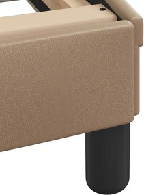 vidaXL Κρεβάτι με Στρώμα Dover Καπουτσίνο 140x200εκ.από Συνθ.Δέρμα