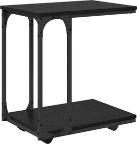 vidaXL Τραπεζάκι Πλευράς Μαύρη Οξυά 50 x 35 x 55.5 εκ.