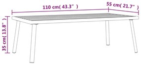 ΤΡΑΠΕΖΑΚΙ ΚΗΠΟΥ ΑΝΘΡΑΚΙ 110 X 55 X 35 ΕΚ. ΑΠΟ ΑΤΣΑΛΙ 362813