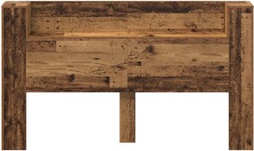 vidaXL Κεφαλάρι Ντουλάπι με LED Παλιό ξύλο 180 x 16,5 x 103,5 cm