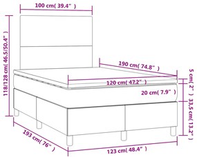 ΚΡΕΒΑΤΙ BOXSPRING ΜΕ ΣΤΡΩΜΑ ΜΠΛΕ 120X190 ΕΚ. ΥΦΑΣΜΑΤΙΝΟ 3269922