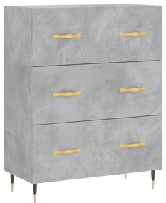 vidaXL Ντουλάπι Γκρι Σκυροδέματος 69,5x34x90 εκ. Επεξεργασμένο Ξύλο
