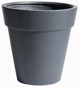 Supergreens Γλάστρα Πήλινη με Γείσο Γκρι 63x63x63 εκ.