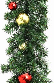 vidaXL Χριστουγεννιάτικη στεφάνη με 600 LED 2 pcs Πράσινο PVC