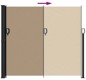 vidaXL Σκίαστρο Πλαϊνό Συρόμενο Taupe 180 x 600 εκ.