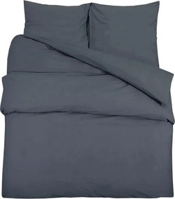 vidaXL Σετ Παπλωματοθήκης Ανθρακί 220x240εκ. Βαμβακερή