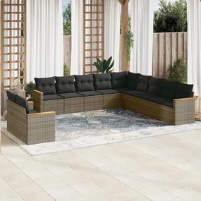vidaXL Patio Sofa Set 11-θέσια Grey