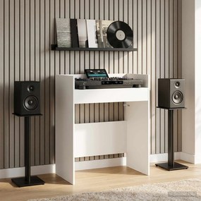 vidaXL Πίνακας DJ Λευκό 82 x 45 x 102 εκ. Επεξεργασμένο Ξύλο