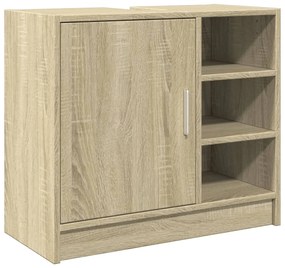 vidaXL Ντουλάπι Νιπτήρα Sonoma Δρυς 63x29x55 εκ. Επεξεργασμένο Ξύλο