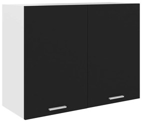 vidaXL Ντουλάπι Κρεμαστό Lyon Μαύρο 80 x 31 x 60 εκ. από Επεξ. Ξύλο
