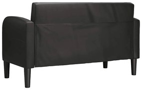 vidaXL καναπές Loveseat Μαύρο 110 cm Faux Leather