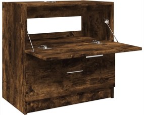 vidaXL Ντουλάπι Νιπτήρα Καπνιστή Δρυς 59x37x59 εκ. Επεξεργασμένο Ξύλο