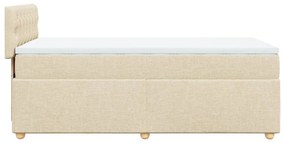 ΚΡΕΒΑΤΙ BOXSPRING ΜΕ ΣΤΡΩΜΑ ΚΡΕΜ 90X200 ΕΚ.ΥΦΑΣΜΑΤΙΝΟ 3286575