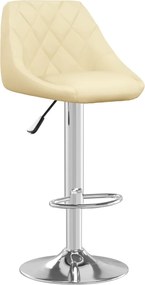 vidaXL Σκαμπό Μπαρ 2 τεμ. Κρεμ από Συνθετικό Δέρμα