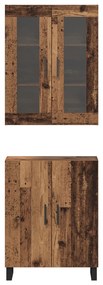 vidaXL Highboard Παλαιό ξύλο 69.5 x 34 x 90 εκ. Επεξεργασμένο ξύλο