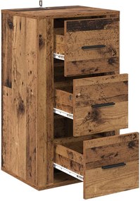 vidaXL Πλαϊνό γραφείο Παλιό ξύλο 40 x 33 x 70 εκ. Επεξεργασμένο ξύλο