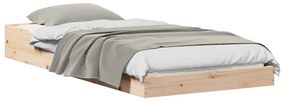vidaXL Σκελετός Κρεβατιού Καφέ 90 x 210 cm Μασίφ ξύλο πεύκου