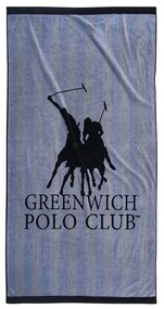 Πετσέτα Θαλάσσης 3856 Grey Greenwich Polo Club Beach 90x180cm 100% Cotton