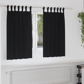 vidaXL Κουρτίνες συσκότισης 2 pcs Μαύρο 140 x 140 cm Πολυεστέρας