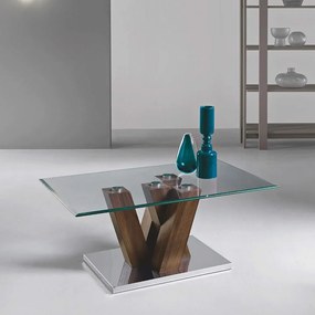 Τραπέζι Σαλονιού Yuri YURI/TEAK 100x60x40cm Teak Ikone Casa