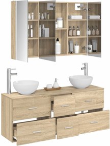vidaXL Σετ Επίπλων Μπάνιου 4 pcs Sonoma Δρυς
