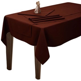 Τραπεζομάντηλο Σάρα-3 Brown Viopros 160X250 Linen-Polyester