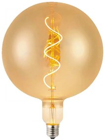 V-TAC Λάμπα LED E27 G200 Spiral Filament 4W 230V 250lm 300° IP20 Ζεστό Λευκό Amber Γυαλί 23169