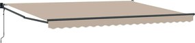 vidaXL Αντιανεμικό Μπεζ 450 x 300 x 165 εκ Πολυέστερ και Μέταλλο
