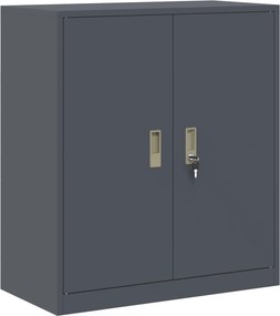 vidaXL Ντουλάπι αποθήκευσης Ανθρακί 80 x 40 x 90 εκ Ατσάλι