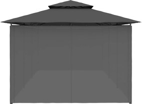 vidaXL Κιόσκι με Κουρτίνες Ανθρακί 600 x 298 x 270 εκ.