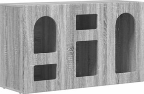 vidaXL Πλαϊνό γραφείο ELST Γκρίζο Σονομα 100 x 35 x 59 εκ