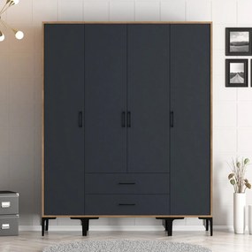 Τετραφυλλη Ντουλαπα Καρυδια KUMSAL 47.5x160x201.4
