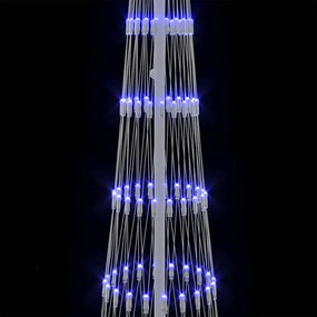 vidaXL LED Χριστουγεννιάτικο Δέντρο Μπλε 250 cm Μέταλλο