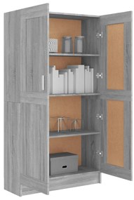 vidaXL Βιβλιοθήκη Γκρι Sonoma 82,5x30,5x150 εκ. από Επεξεργασμένο Ξύλο