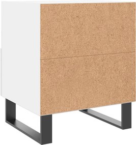 vidaXL Κομοδίνο Λευκό 40 x 35 x 47,5 εκ. από Επεξεργασμένο Ξύλο