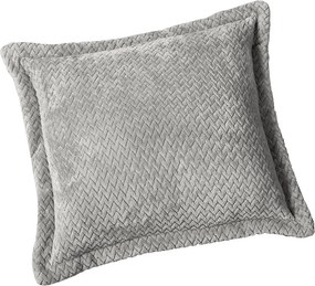Κουβέρτα Fleece Υπέρδιπλη (220x240) + Διακοσμητική Μαξιλαροθήκη (Σετ) Guy Laroche Rombus Silver