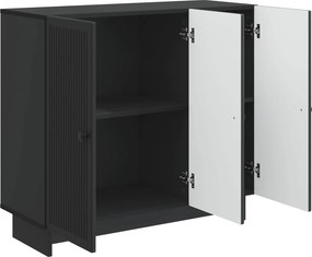 vidaXL Πλαϊνό γραφείο Μαύρο 89 x 34,5 x 80 εκ Επεξεργασμένο Ξύλο