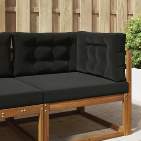 vidaXL Μαξιλάρι Καναπέ Εξωτερικού Χώρου 3 pcs Μαύρο Πολυεστέρας