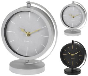Eπιτραπέζιο ρολόι σε βάση C37568570 Mεταλλικό, διαστάσεων 16.5x10.5x20cm, σε 2 επιλογές χρώματος, γκρι και μαύρο.