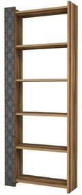 Βιβλιοθήκη City 845HCT3608 64,6x24,2x170cm Walnut-Blue Grey